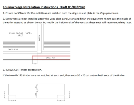 Vega Installation Instructions